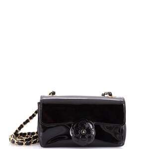 Chanel Camellia Flap Bag Patent Mini #205573C30B
